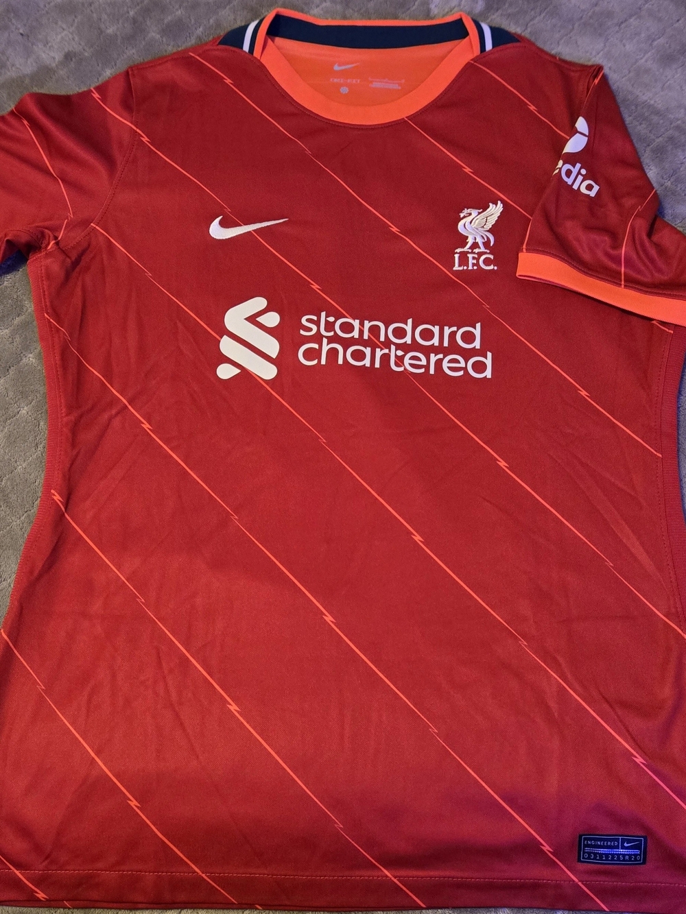 Nike Red and Orange Soccer Jersey